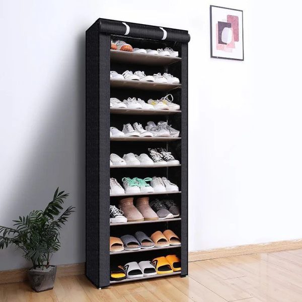 Armoire à Chaussures avec 10 Couches pour un Rangement Organisé et Élegant