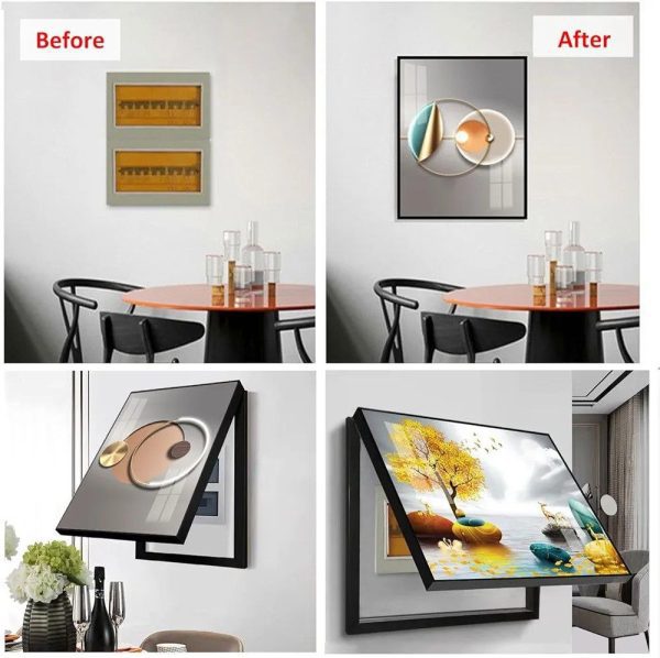 Tableau décoratif moderne pour cacher un disjoncteur