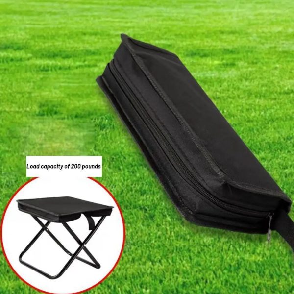 Mini chaise portable pliable dépliée pour camping et randonnée