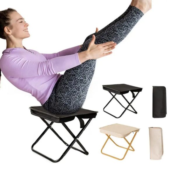 Mini chaise portable pliable dépliée pour camping et randonnée