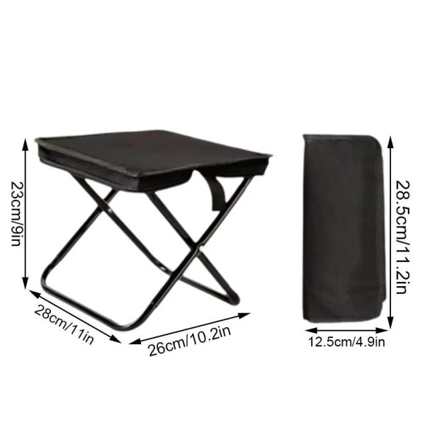 Mini chaise portable pliable dépliée pour camping et randonnée